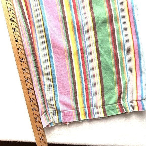 Victoria's Secret Vintage Y2K Large L Rainbow Striped Cotton Pajama Set Flannel - Picture 7 of 16